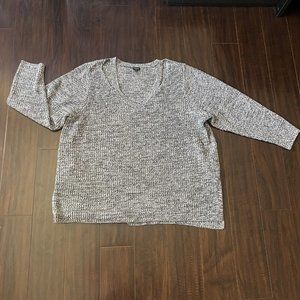Torrid 5 Gray Cut Out V Neck Sweater